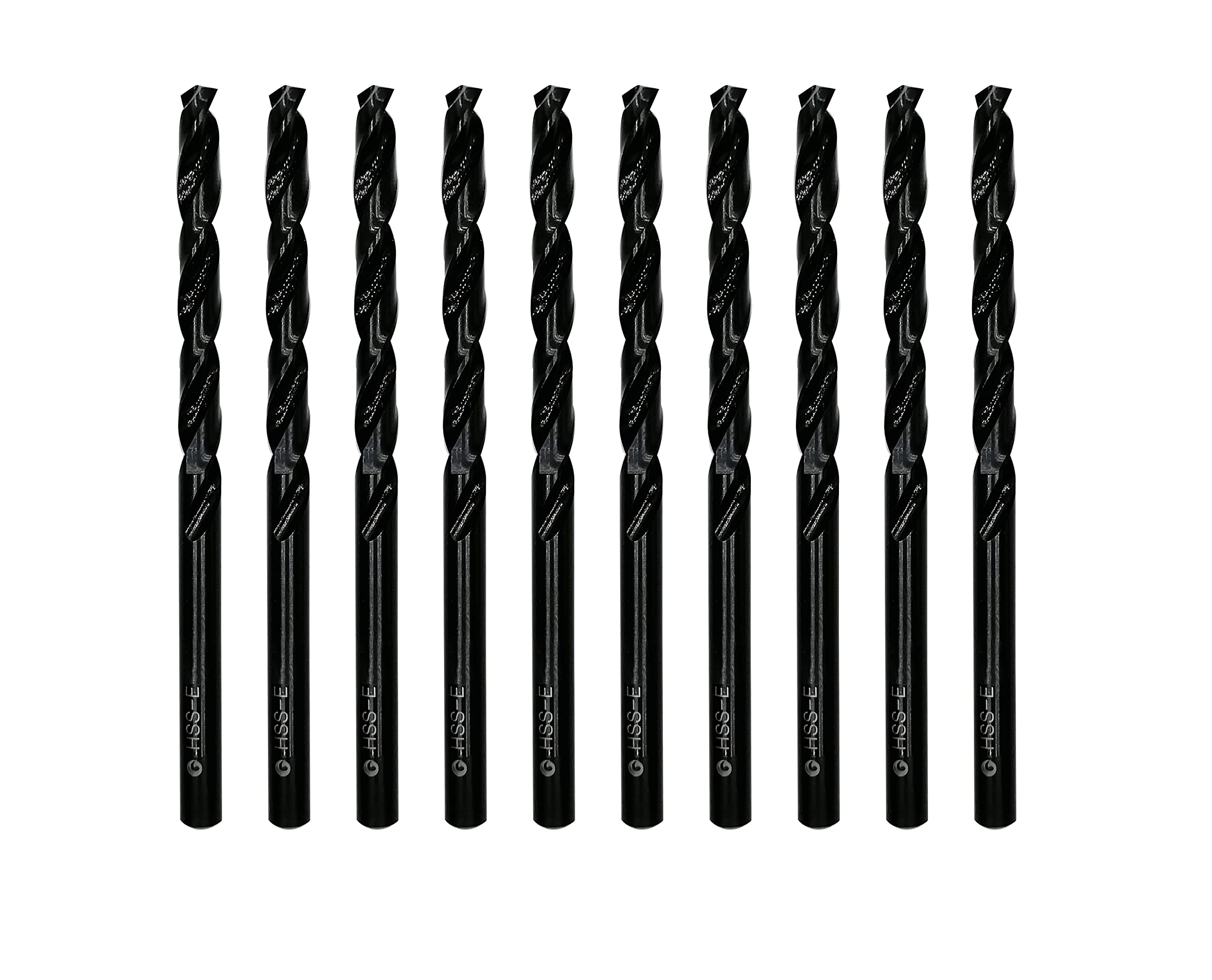 DelitonGude 3/16inch HSS M35 Cobalt Twist Drill Bits,High Speed Steel,Pack of 10,Suitable for Steels,Cast Iron,Stainless Steels and Other Metals(3/16inch)