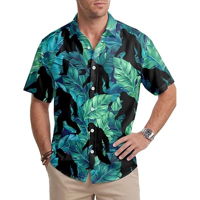 Tropical Summer Shirt Men's Short Sleeve Button Down, Breathable Outdoor Shirt, Birthday Gifts