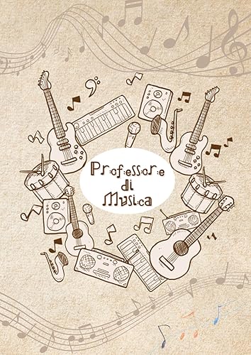Professore di Musica: registro per 6 classi - Presenze, valutazioni, calendario e giorni festivi, argomenti trattati, contatti di emergenza
