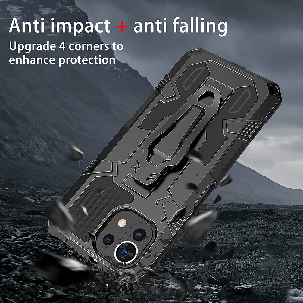 Custodia Protettiva TIANCI Per Xiaomi Mi 11 Lite 4G/5G – Antiurto In TPU Con Clip In Metallo Rossa - 3
