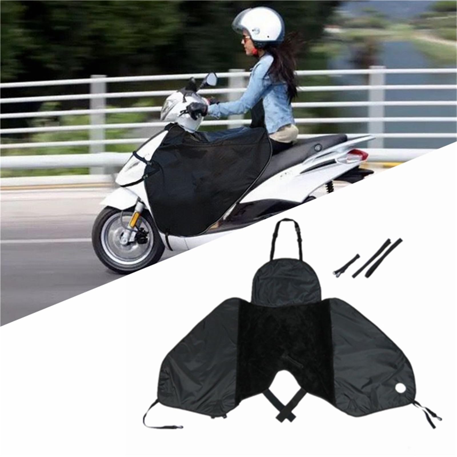 Tablier Scooter, Couvre Jambe Scooter Couvre-Jambes De Moto Universel, Couverture Genou, Imperméable, for Scooter, Protection Contre La Pluie Et Le Vent, Coupe-Vent