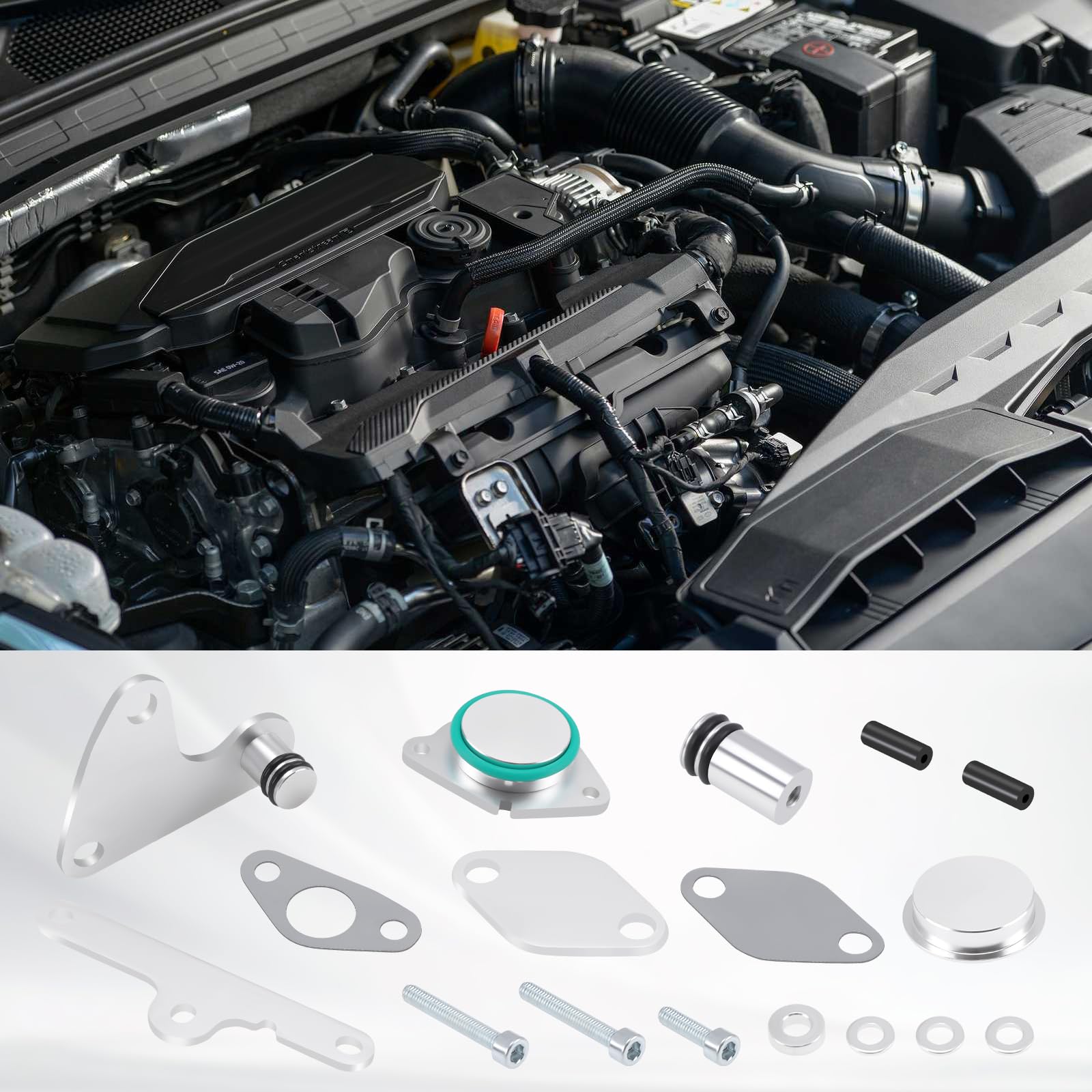 KAOLALI Set di 16 valvole EGR per motori diesel N47 N47S 2.0, ricambio di raffreddamento EGR compatibile con E81 E87 E88 E82 E90 E91 E92 E93 E60 E61
