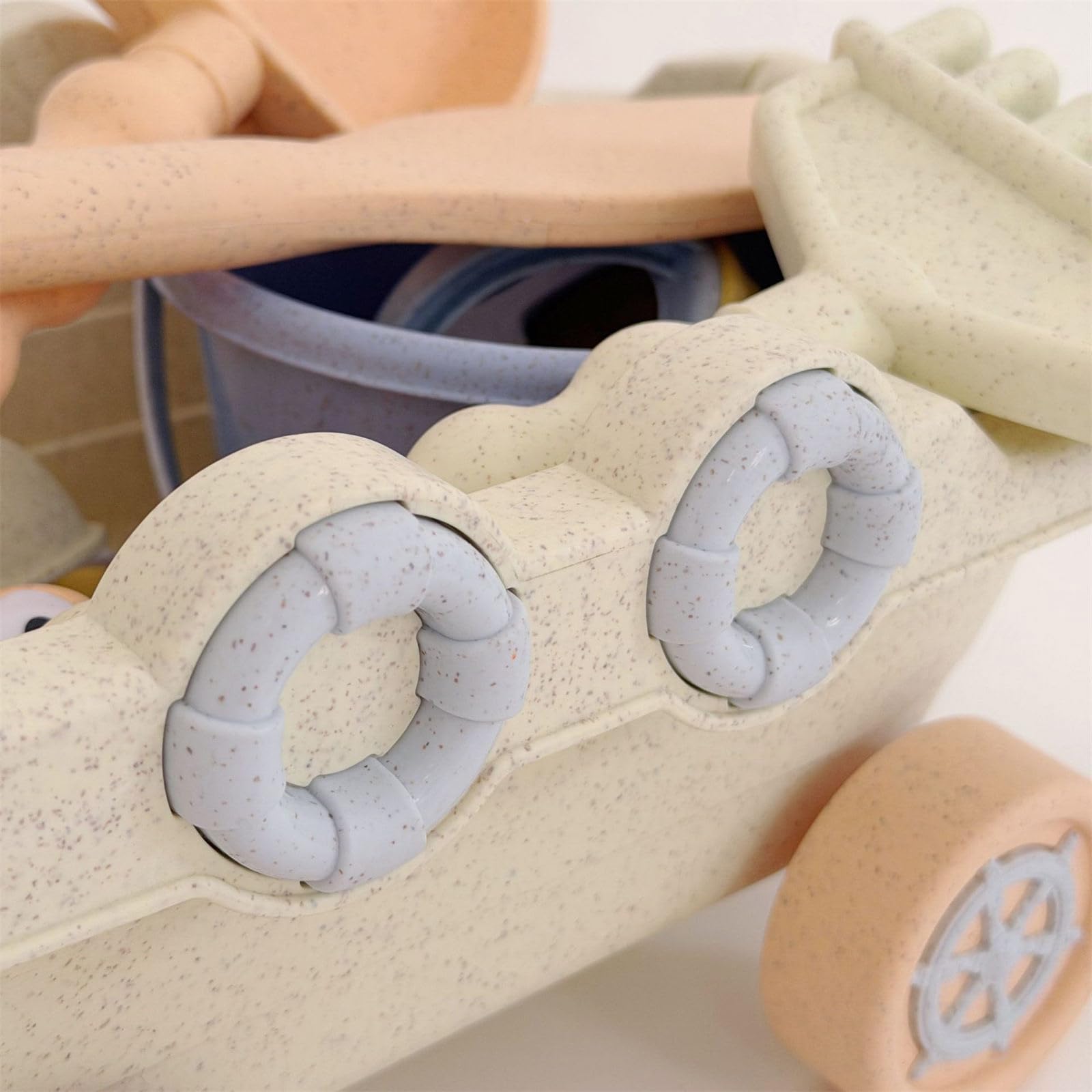 Set attività da Spiaggia per Bambini Robusti Oggetti da Gioco da Costruzione in ABS per Sabbia e Acqua Oggetti da Gioco con sabbiera dai Colori Vivaci Collezione Colorata Che Include Pala