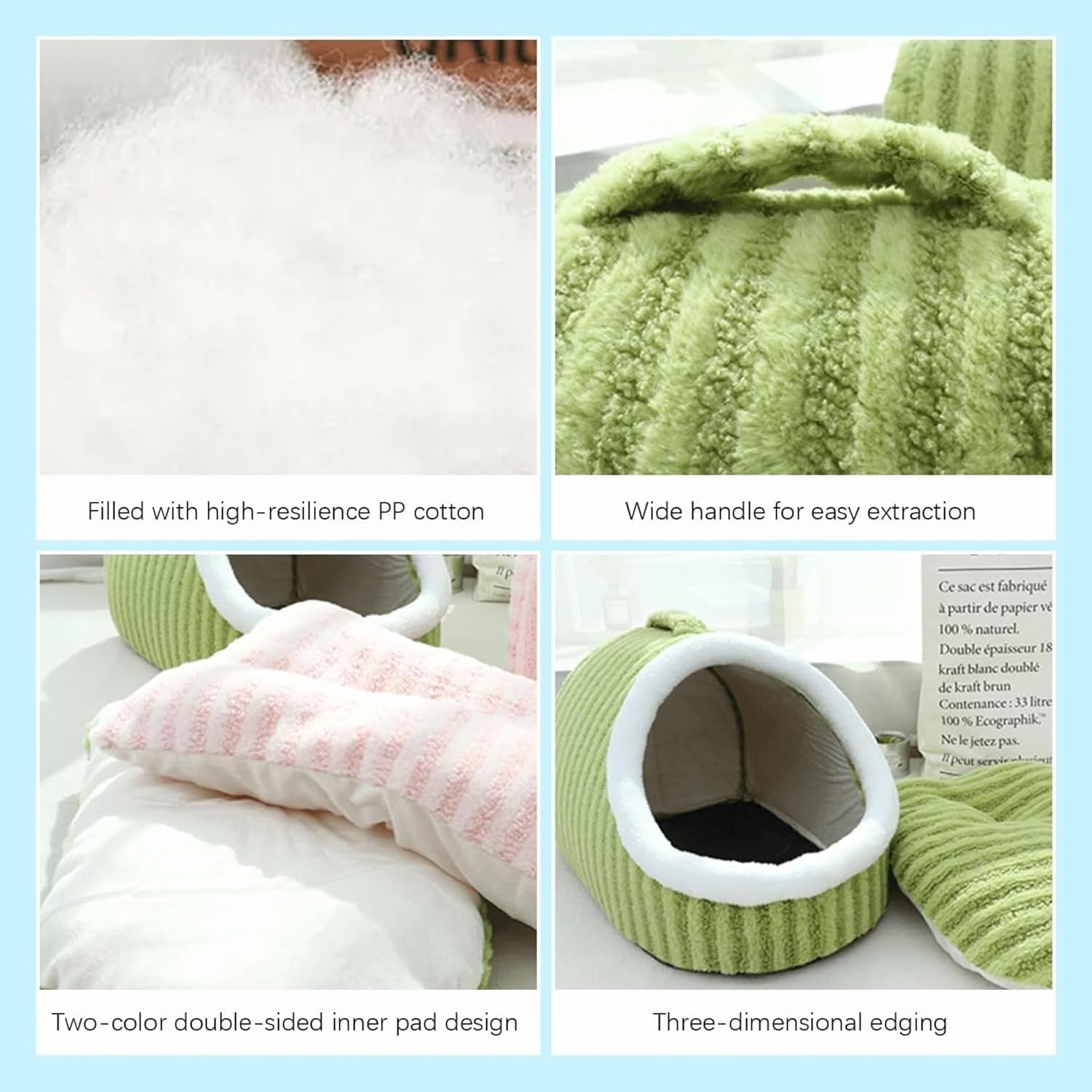 Cozy Hideaway Pet Bed, Kitten Dog Bed, Cover Cave for Dogs, Puppy Weighing 4/7.5/12.5kg, Pet Bed with Cover Cave, Non-Slip Washable Cozy Pet Bed, for Small Medium Pets