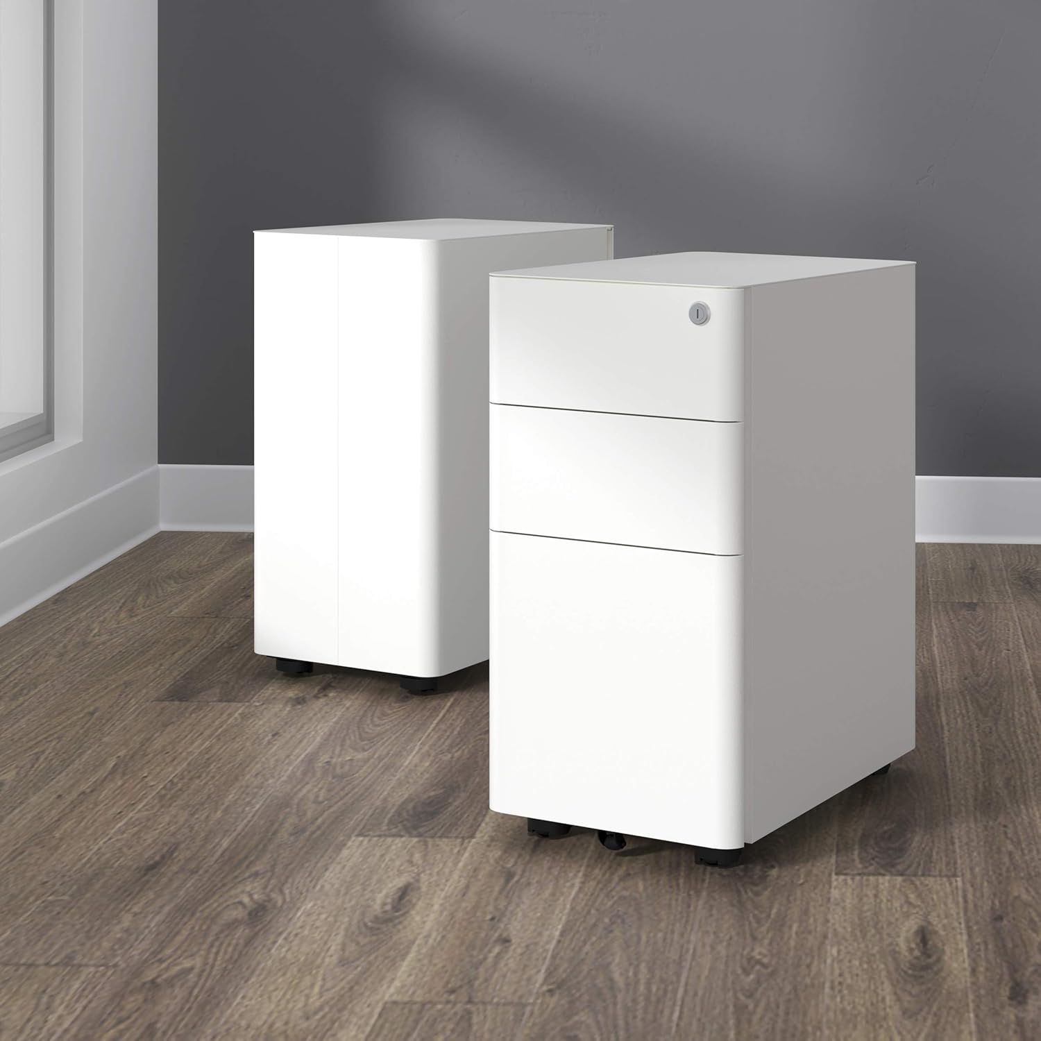 HON Basyx Commercial-Grade Modern Mobile Steel Pedestal, Filing Cabinet, Standard, Charcoal : Everything Else