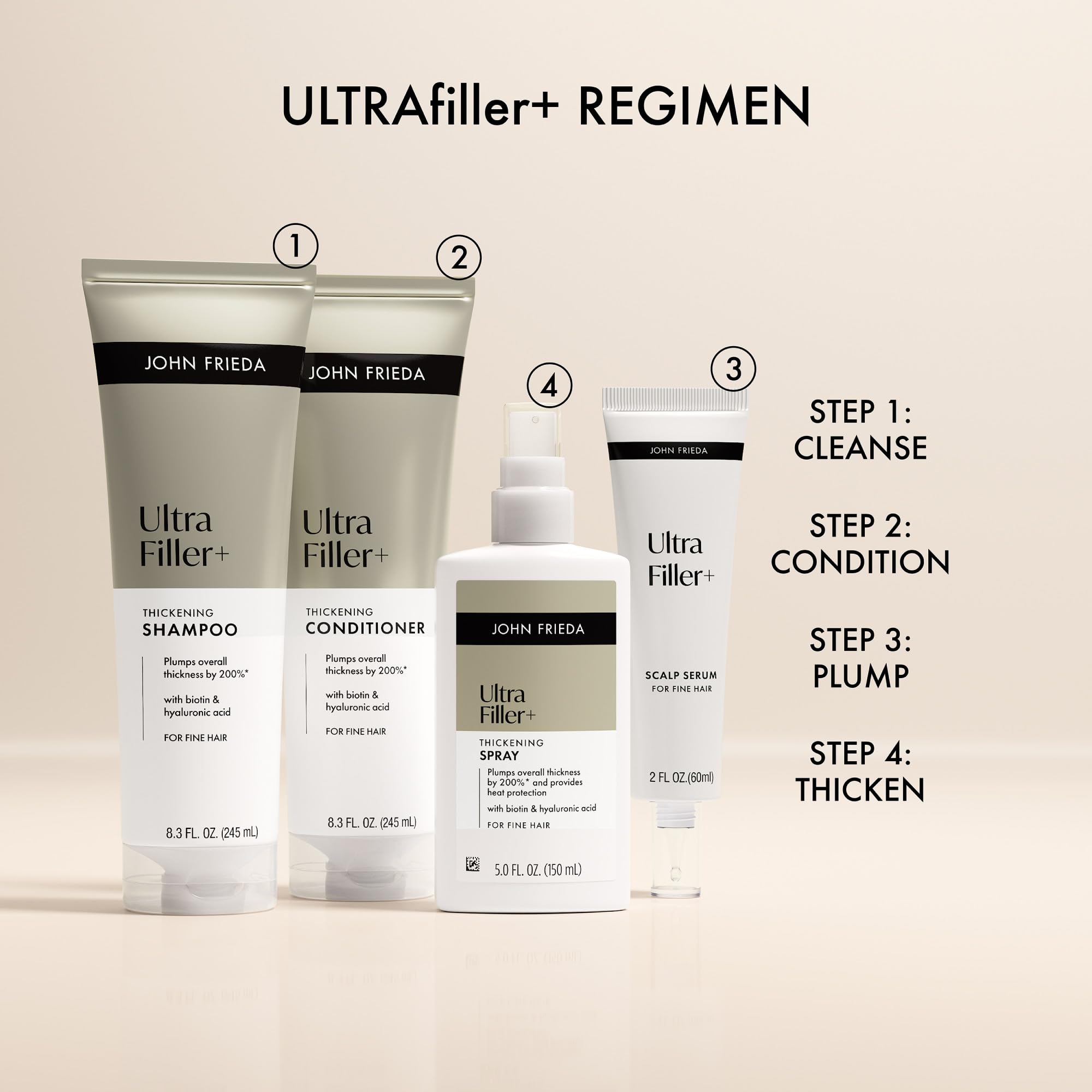 John Frieda ULTRAfiller+ Thickening Shampoo & Conditioner Set for Fine Hair