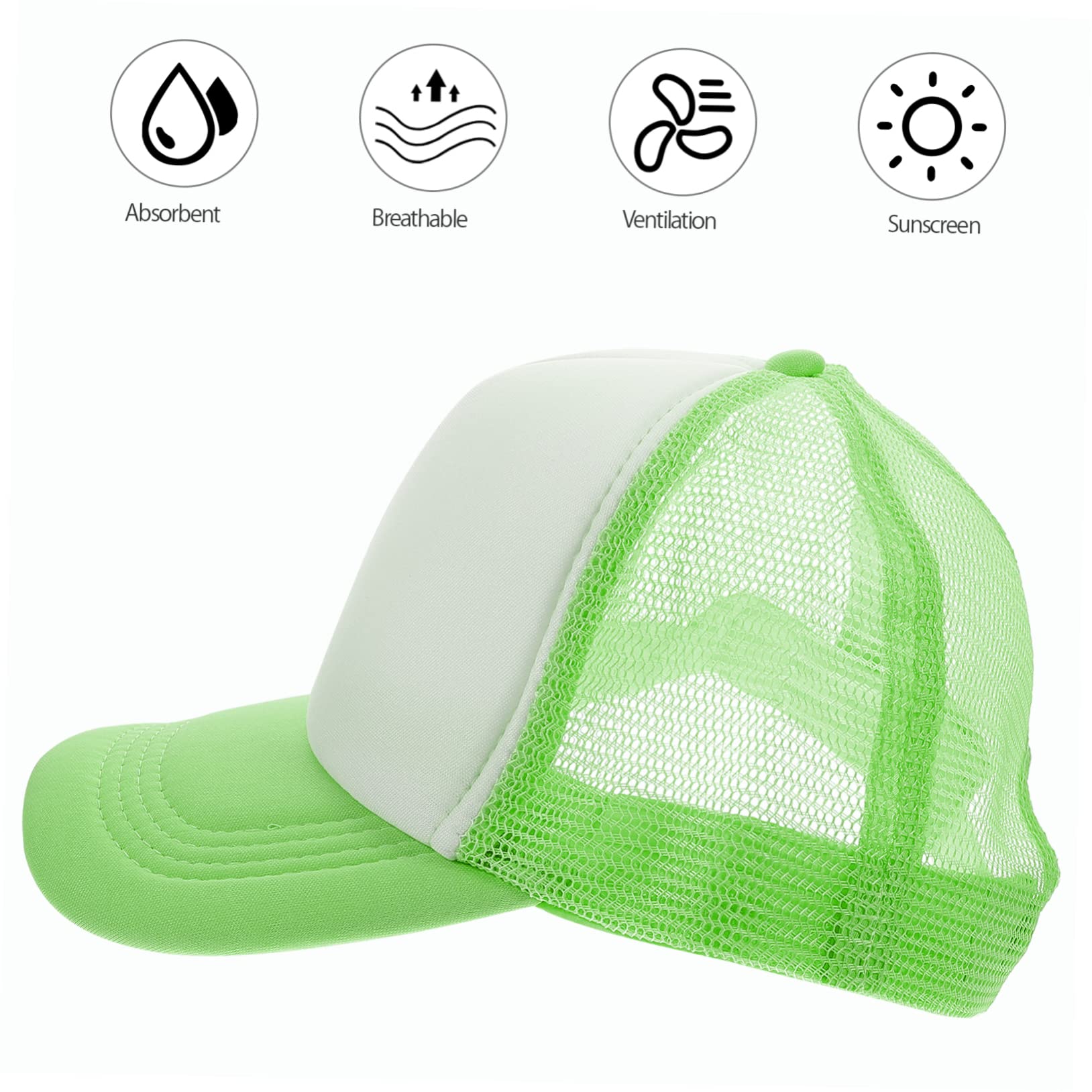 GALPADA 10pezzi Trucker Unisex per Sublimazione Sportivi Vuoti Rete Traspirante per Personalizzata per attività Outdoor e