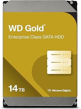 Western Digital 14TB WD Gold Enterprise Class Internal Hard Drive HDD - 7200 RPM Class, SATA 6 Gb/s, 512 MB Cache, 3.5" - WD142KRYZ