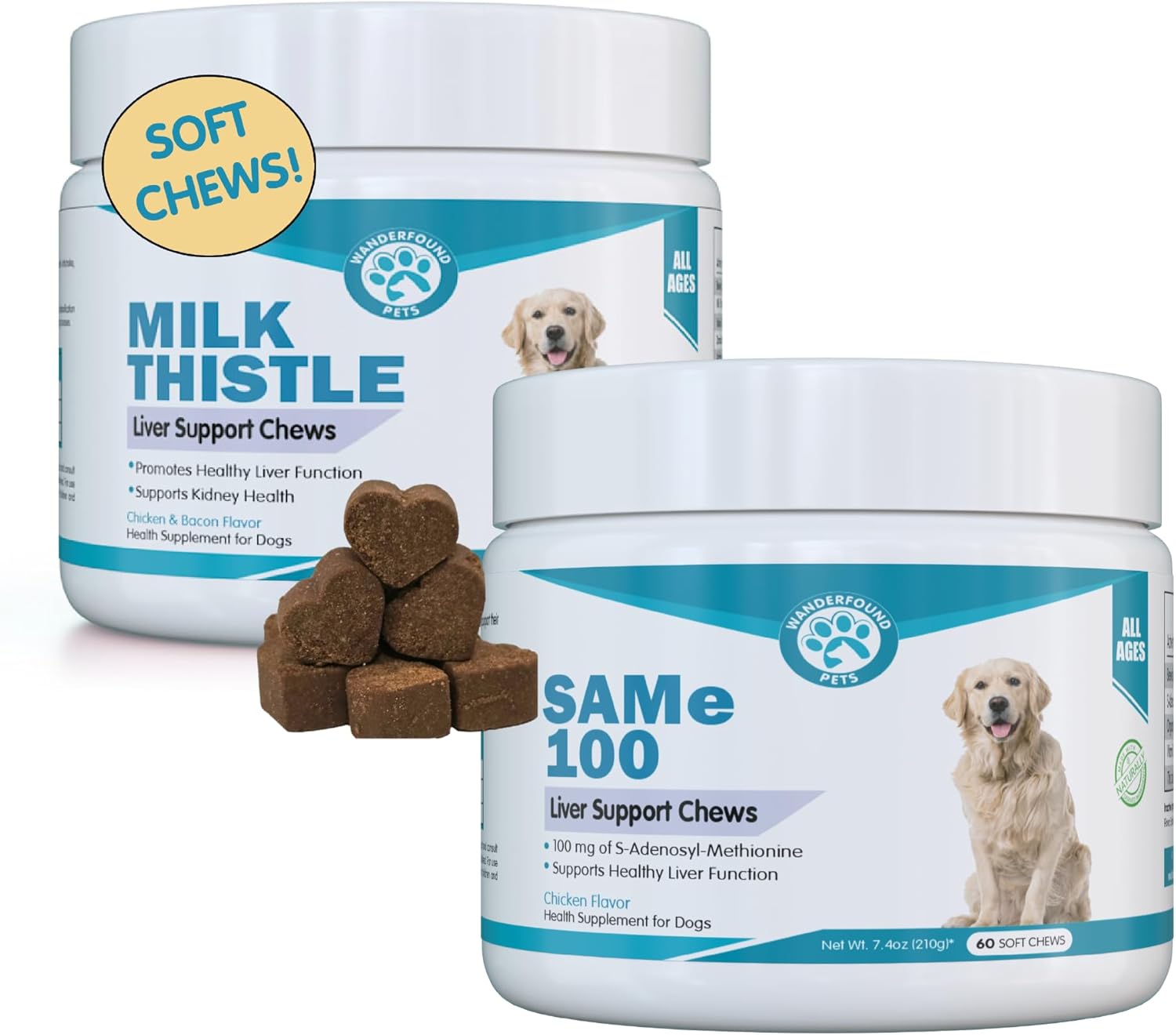 Milk Thistle + Same for Dogs Bundle - Ultimate Liver and Kidney Support Soft Chews