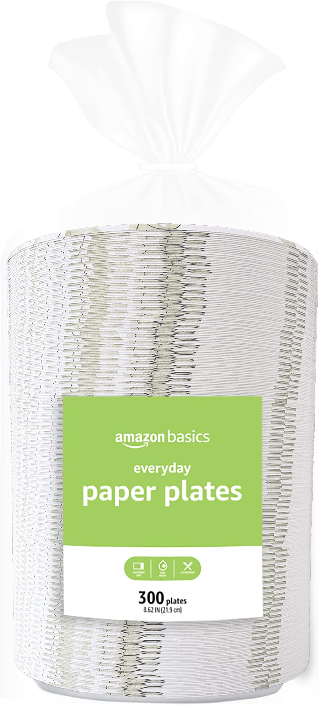 Great Value Everyday Premium Paper Plates, 8 5/8", 300