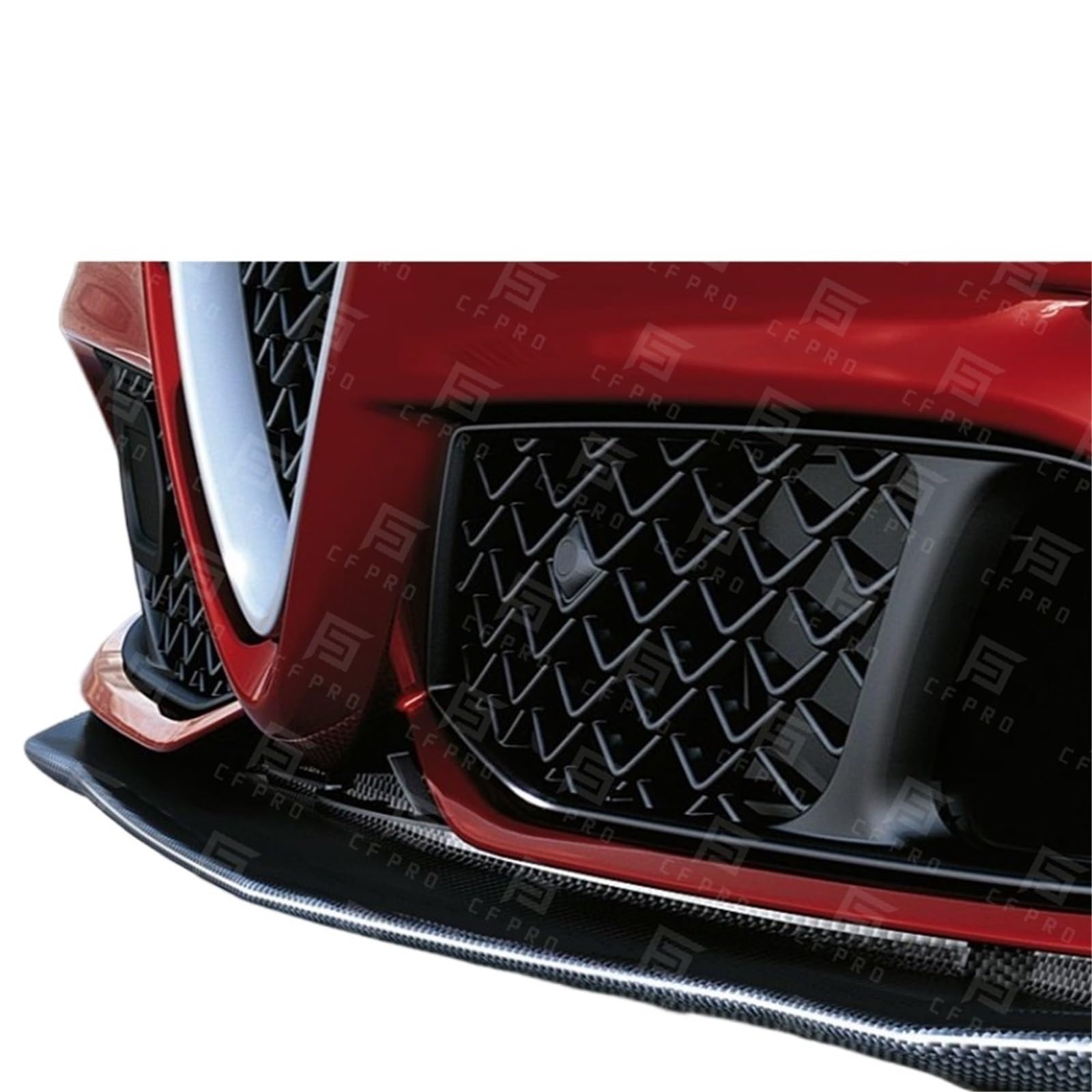 Brilliant Quality OEM Style Carbon Fiber Front Bumper Lip Diffuser Compatible for Alfa Romeo Giulia Car Accessories — view 5