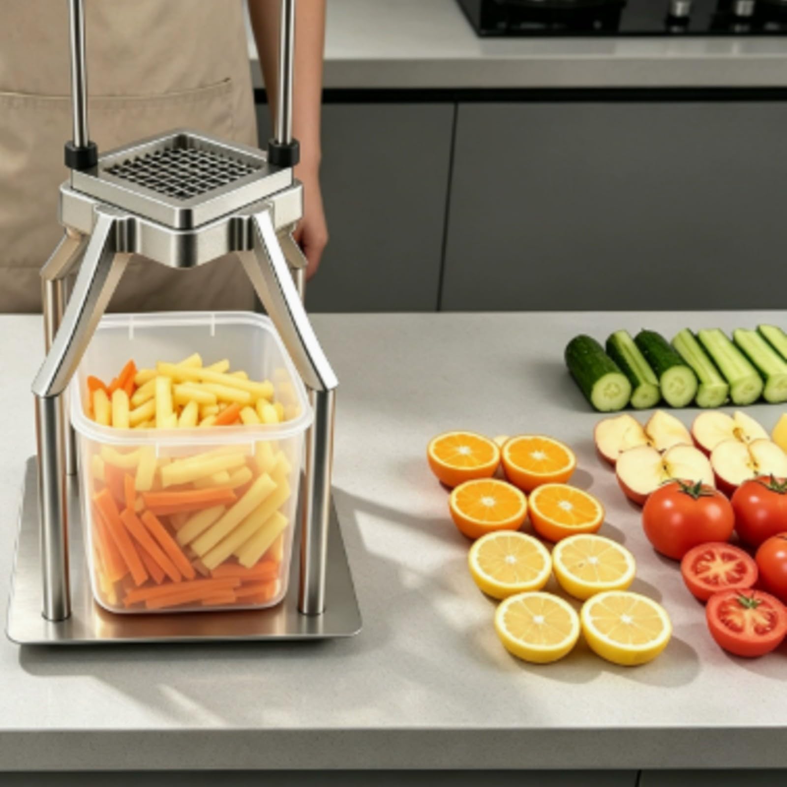 Frites Bloc Amovible Sur Pied, Stable, pr Cuisine, Restauration, 6 Talon