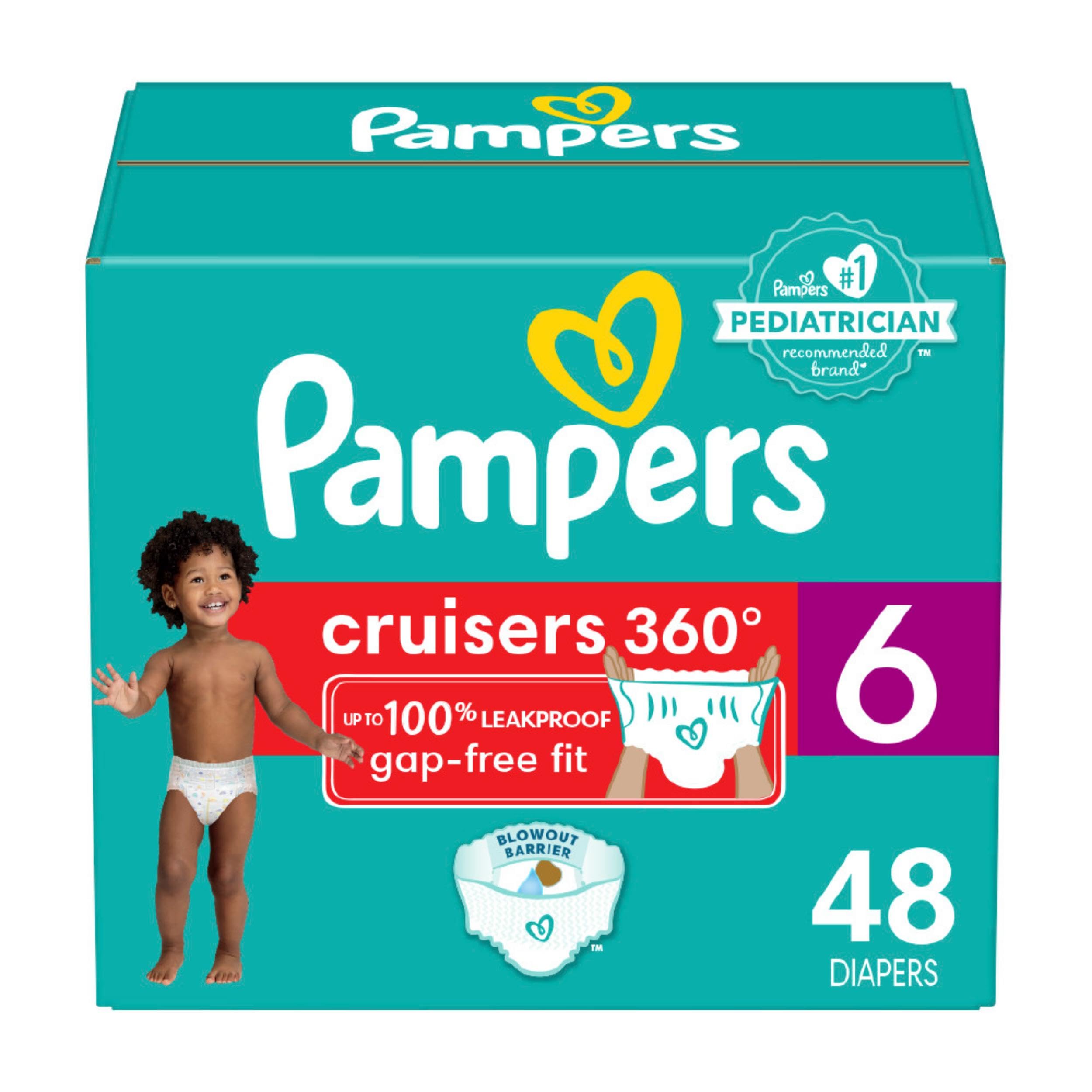 Pampers Cruisers 360 Diapers Size 6, 48 count  Disposable Diapers