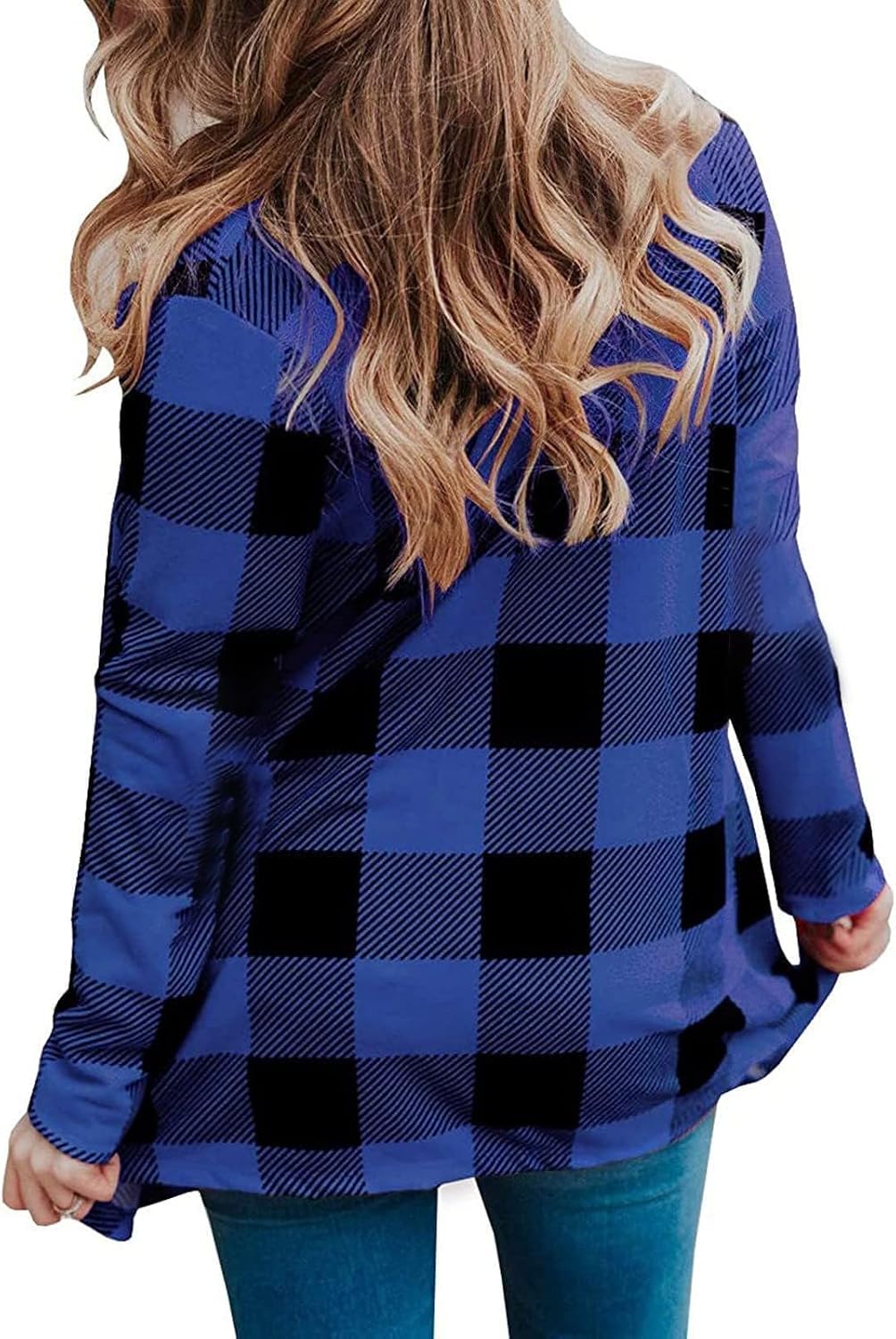 Women Shackets Long Sleeve Flannel Shirts Button Down Blouse Plaid Tops Fall Outfits Fashion Winter Jackets