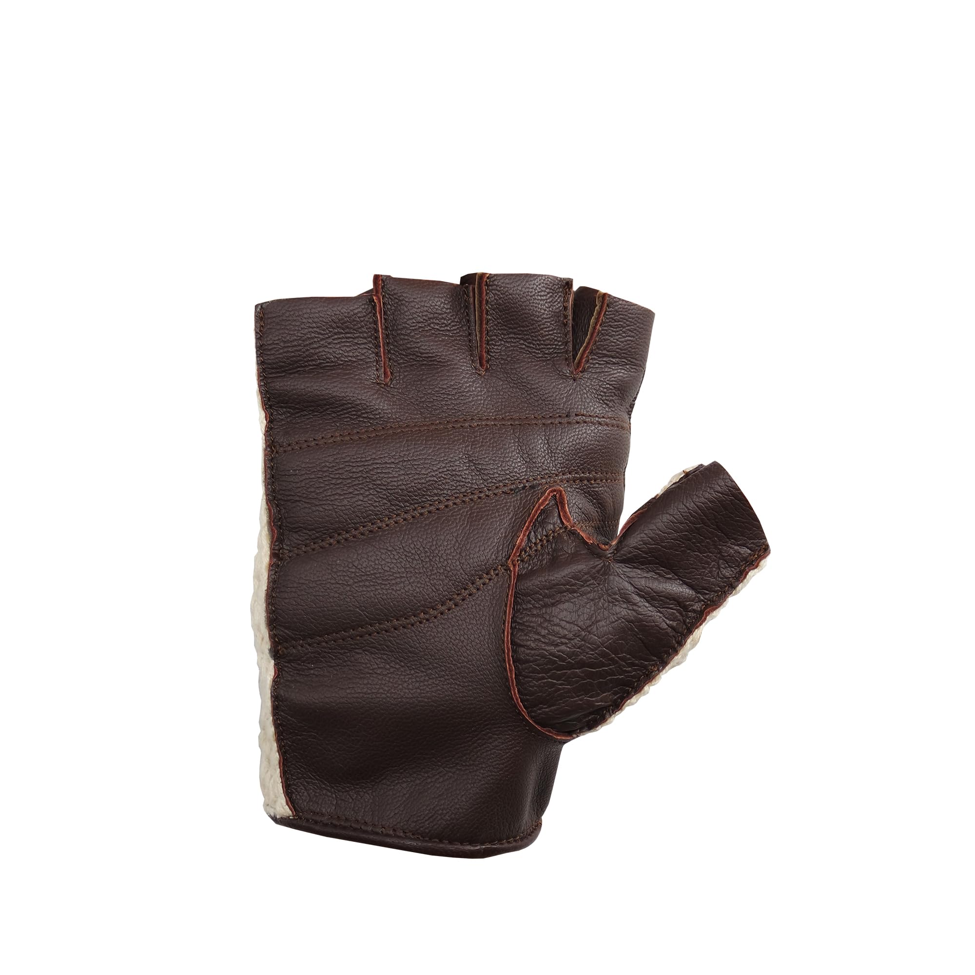 SIMONI Racing GV4XL Guanti da Guida Senza Dita per Auto in Stile Vintage in Vera Pelle e Rete in Cotone, Taglia XL