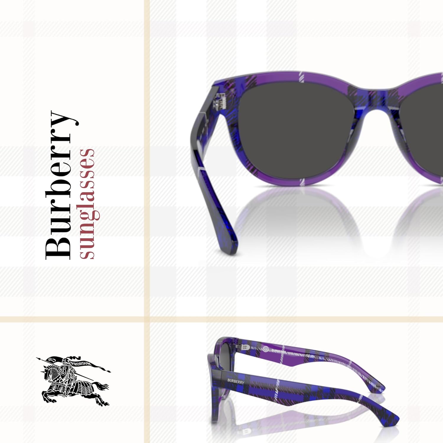 BURBERRY BE4432U Phantos Sunglasses For Women + BUNDLE With Designer iWear Complimentary Eyewear Kit