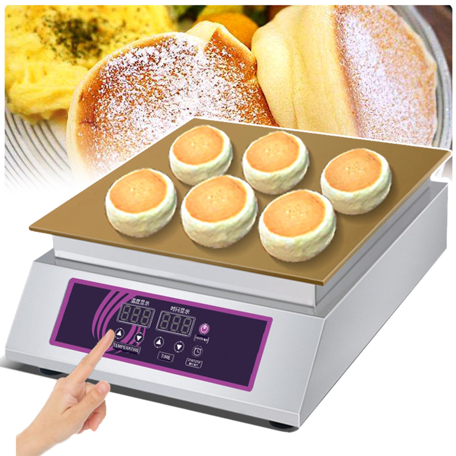 Commercial Pancake Maker, Non-Stick Souffle Maker Machine, Electric Dorayaki Baker Pancake Maker, 60-240℃ Temp Control, for Home Kitchen Restaurant Bakery SingleHead
