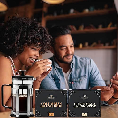 Miniatura 6 de Barista Coffee Gifts Set – Regalos para los amantes del café para hombres | Cafetería francesa prensa cafetera Set de regalo (20.3 fl oz), Cafetería