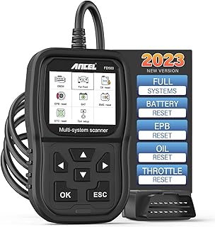 ANCEL FD500 Obd2 Scanner fit for Ford Lincoln Mercury, All Systems Code Reader with Engine ABS SRS Transmission 4WD System Diagnostics, Scan Tool with EPB/Throttle Oil Reset/Battery Registration