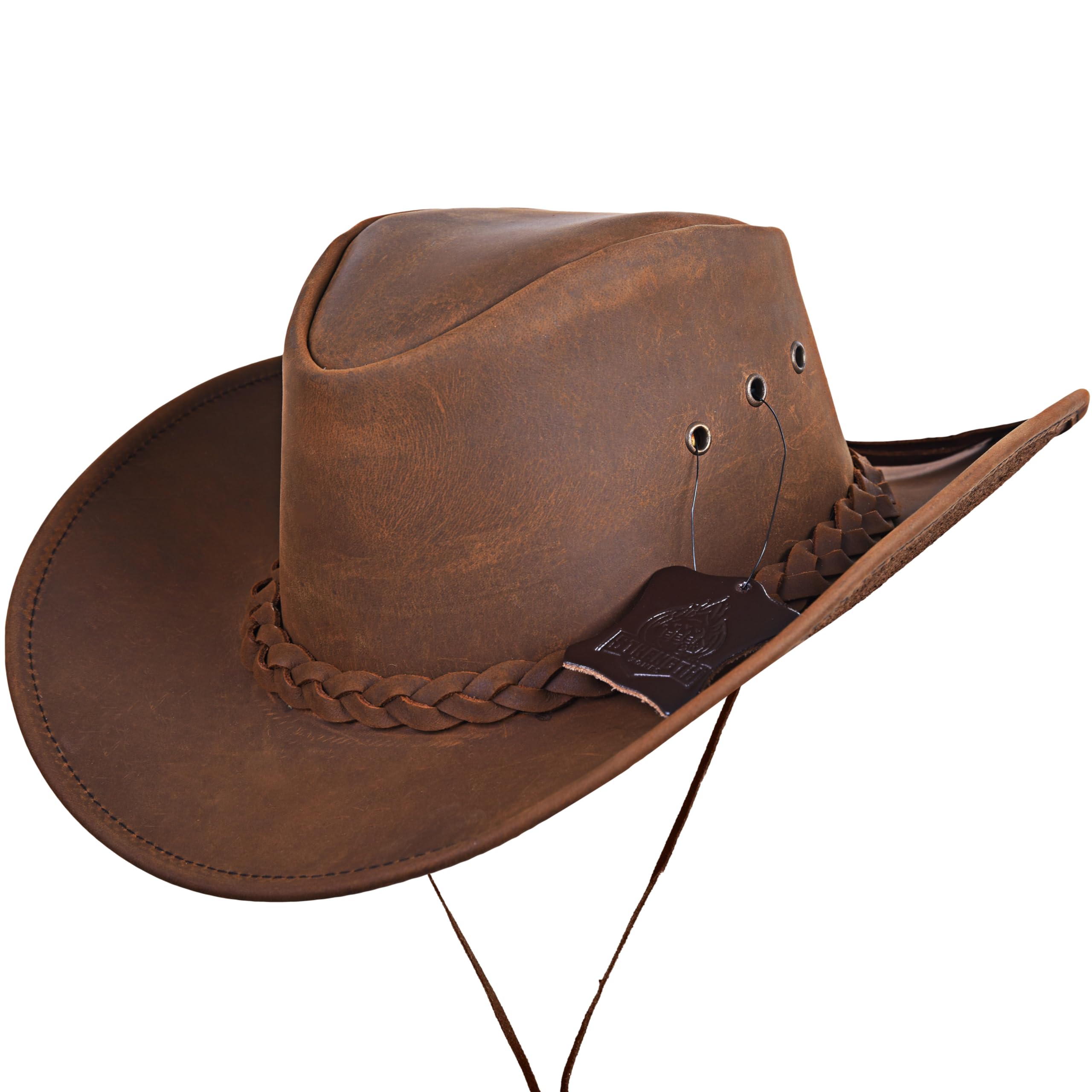 Strength Zones Leather Cowboy hat for Men & Women Durable Handcrafted Lightweight Shapeable Western Hats for Men