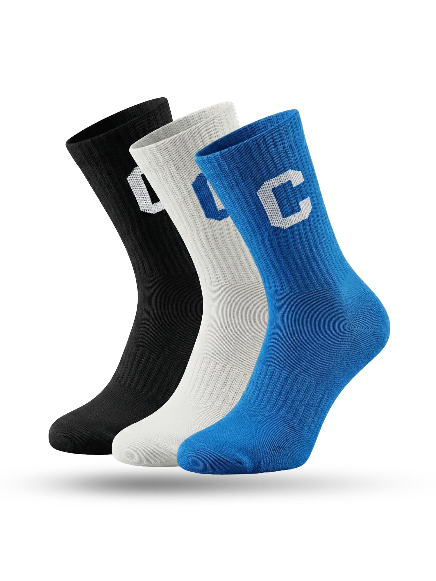 Solid Crew Calf Length Socks-image-4