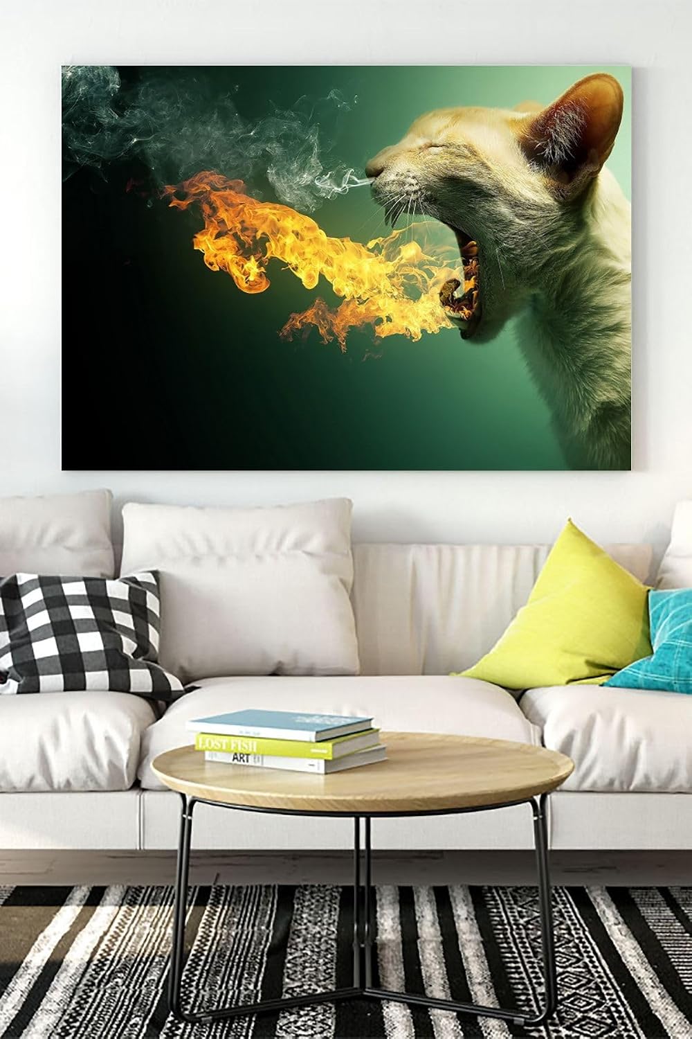 Postermanya (pster16500) Kedi Eğlenceli Mizahi Kanvas Tablo 3 40 x 60