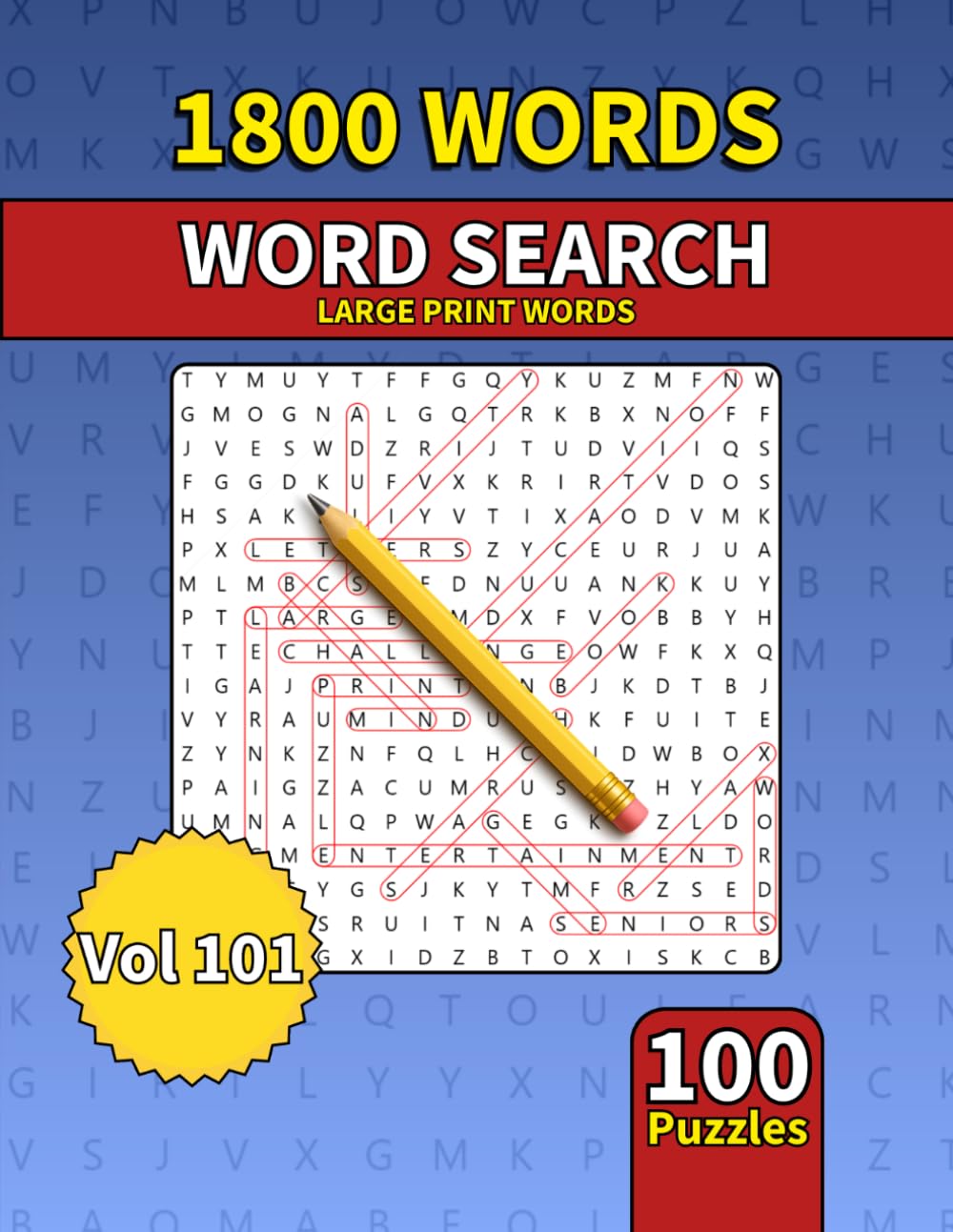 Large Print Word Search Book for Adults: 1800 Words - 100 Puzzles - Varied Themes - Perfect for Adults, Seniors & Teens - Vol 101