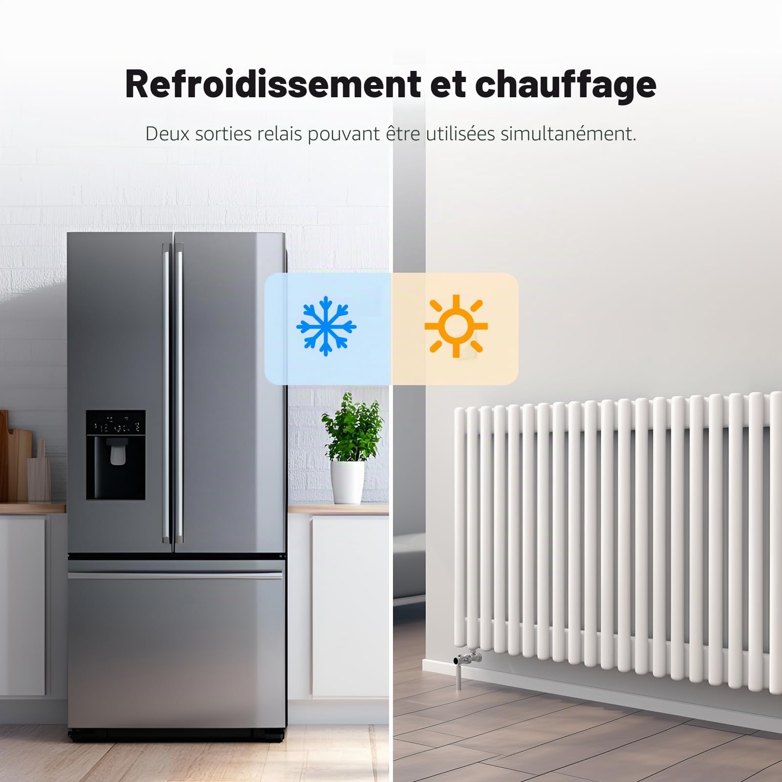 Inkbird WiFi Prise Thermostat Connectée pour Chauffage Refroidissement, ITC-308-WIFI Regulateur de Temperature avec Contrôle APP et Sonde pour Terrarium,Couveuse,Brassage