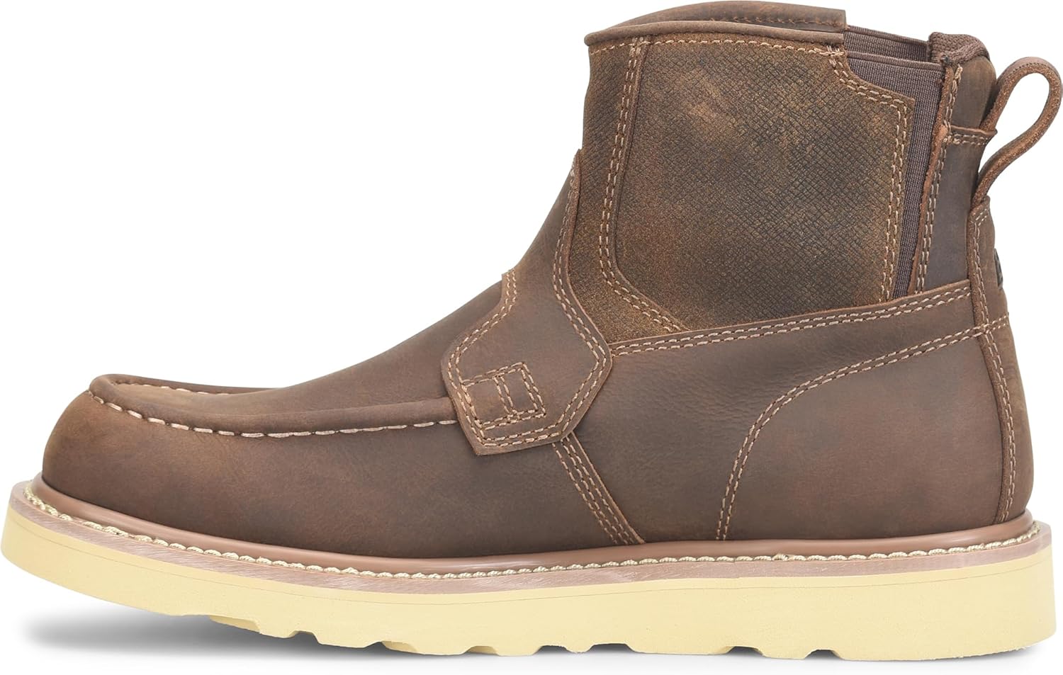 Carolina Men's 6" Flatiron Moc Toe Wedge Work Boot - Durable with Slip-Resistant Sole and Cushioned Insole