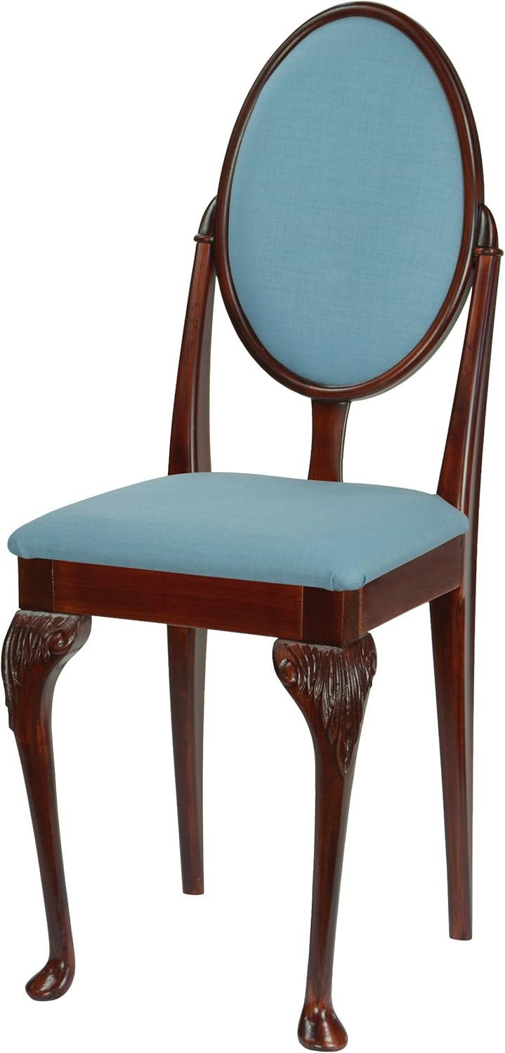 Set of Two Antique Redwood Dining Room Chairs with Queen