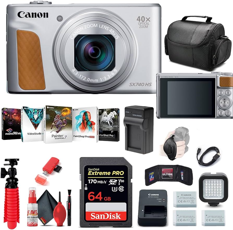Canon PowerShot SX740 HS 本体、その他 付属品 Amazon.com : Canon PowerShot SX740 HS Digital Camera (Silver