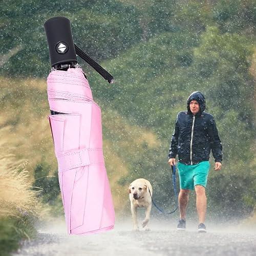 Miniatura 3 de plplaaoo Paraguas automático completo resistente al viento, paraguas de viaje para lluvia, paraguas plegable portátil a prueba de rayos UV para días