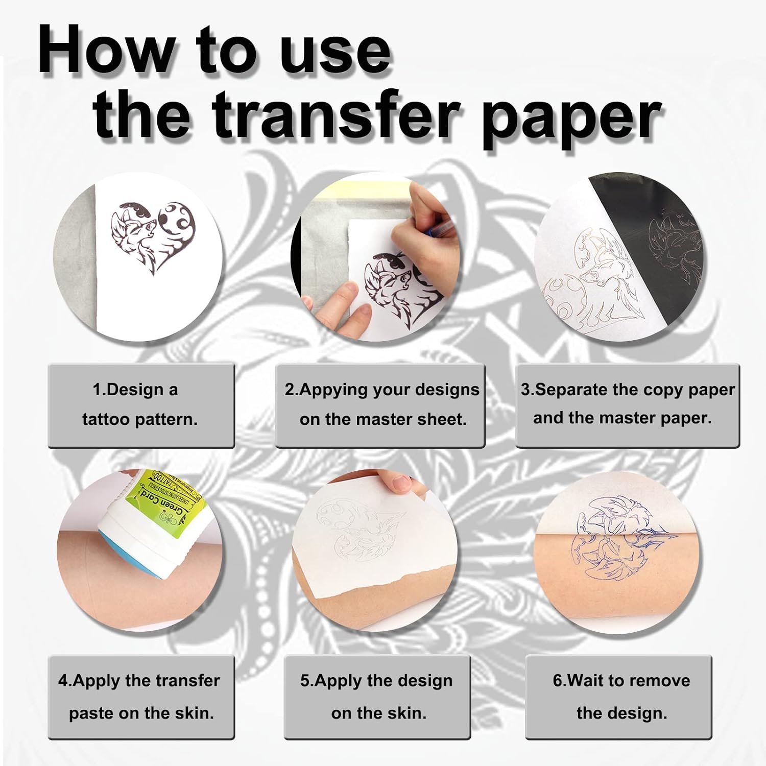 20Pcs Tattoo Practice Skin Kit - 1mm Double Side Blank Tattoo Skin 10Pcs Transfer Paper 10Pcs, Practice Kit Including Fake Skin Stencil Paper for Beginners, Artists, Tattooing Supplies