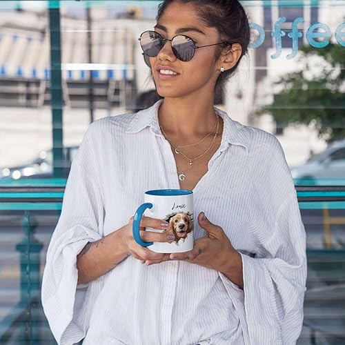 Miniatura 6 de Special Customized With Cocker Spaniel Dog Coffee Mugs, Personalized Name Ceramic Tea Cups For Animal Lovers, Custom Meaningful Pet Design Mugs For