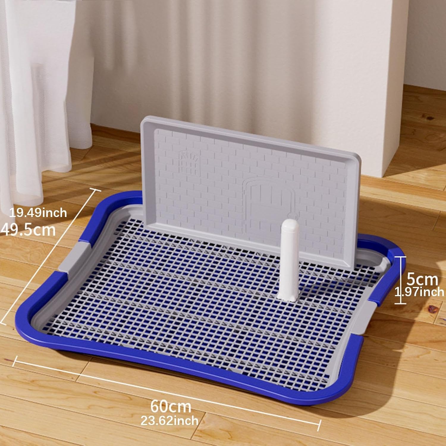 Dogs Toilet Dog Potty with Protection Holds Floor Puppy Training Toilet for Apartments Inner Cats Cats, Large Blue