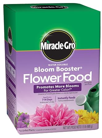 Miracle-Gro Water Soluble Bloom Booster Flower Food, 1.5 lb.