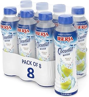 Iberia 100% Pure Coconut Water, 15.2 fl oz (Pack of 8)