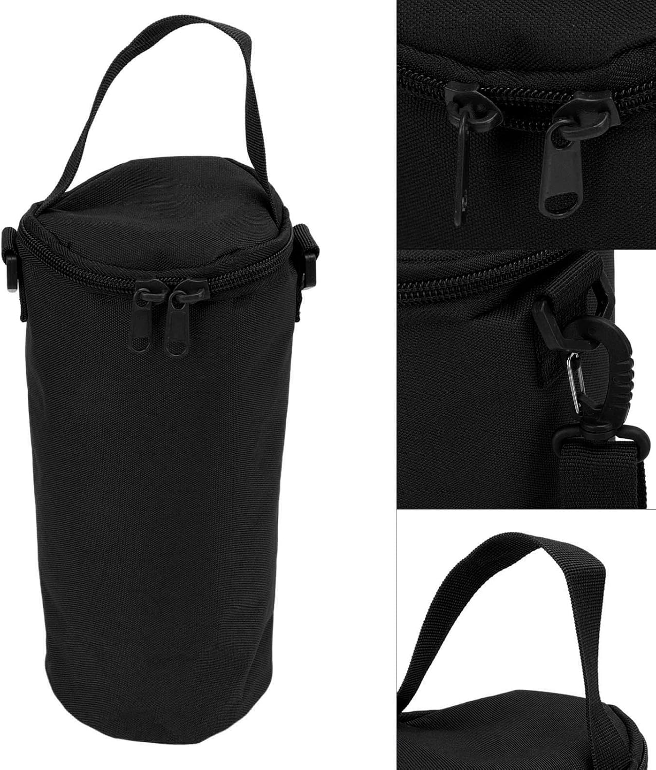 BORDSTRACT Propane Tank Cover, Portable Gas Tank Carrying Bag, Small Multifunctional Cylinder Pouch with Shoulder Strap, for Propane Gas Tank, Camping, Hiking(Black) - Image 6