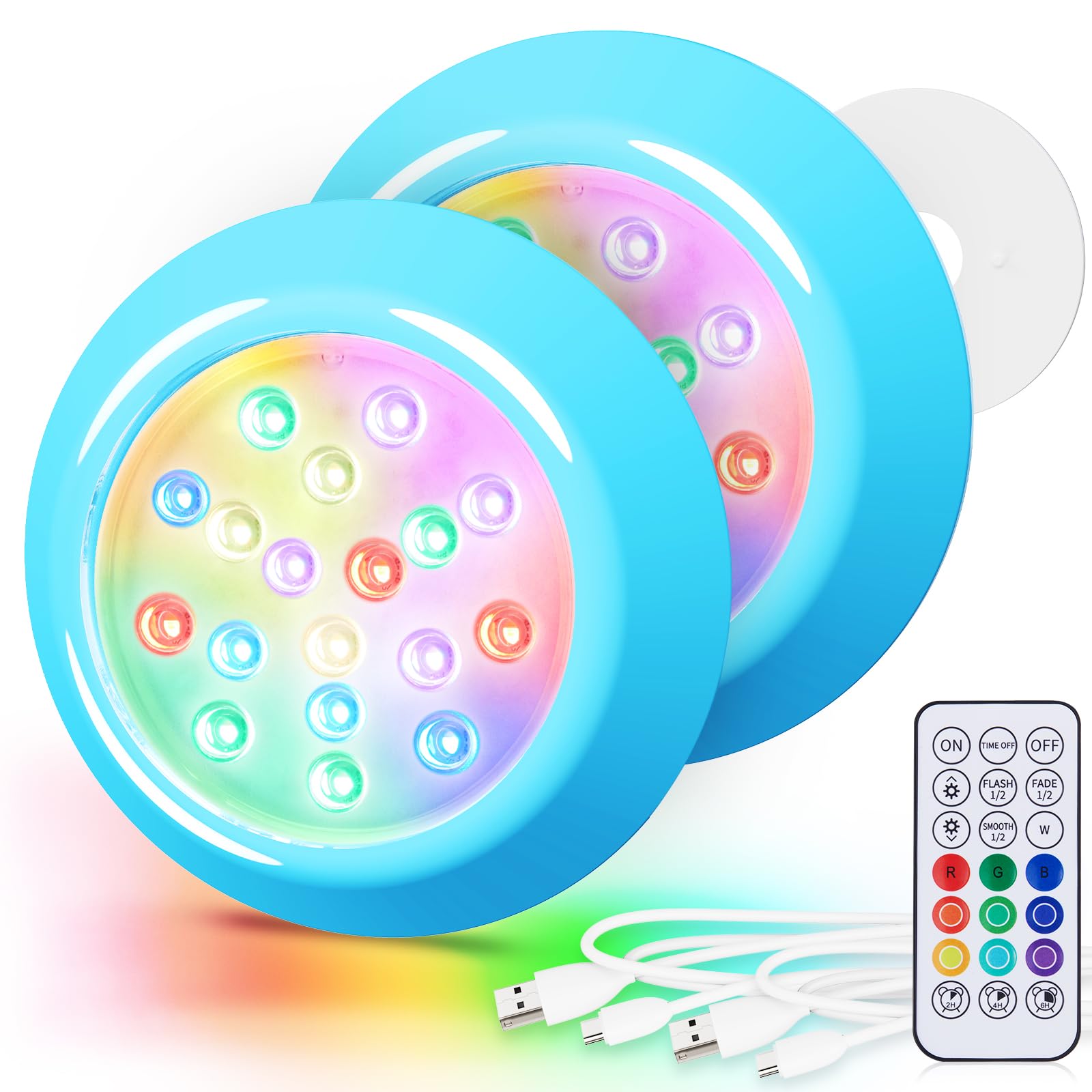 Luces subacuáticas led para decoración de piscinas desmontables en noches de verano