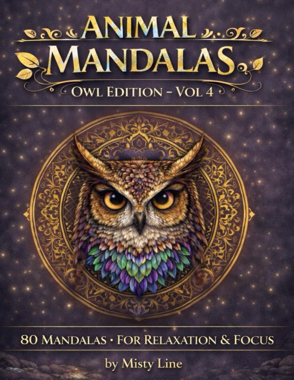 Animal Mandalas – Owls Edition, Volume 4: 80 Abstract Owl-Inspired Mandalas for Calm, Balance & Relaxation