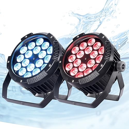 Luces LED par 18x12W al aire libre impermeable luz de escenario RGBW 4 en 1 control DMX para eventos, DJ, discoteca, festival, boda, fiesta,