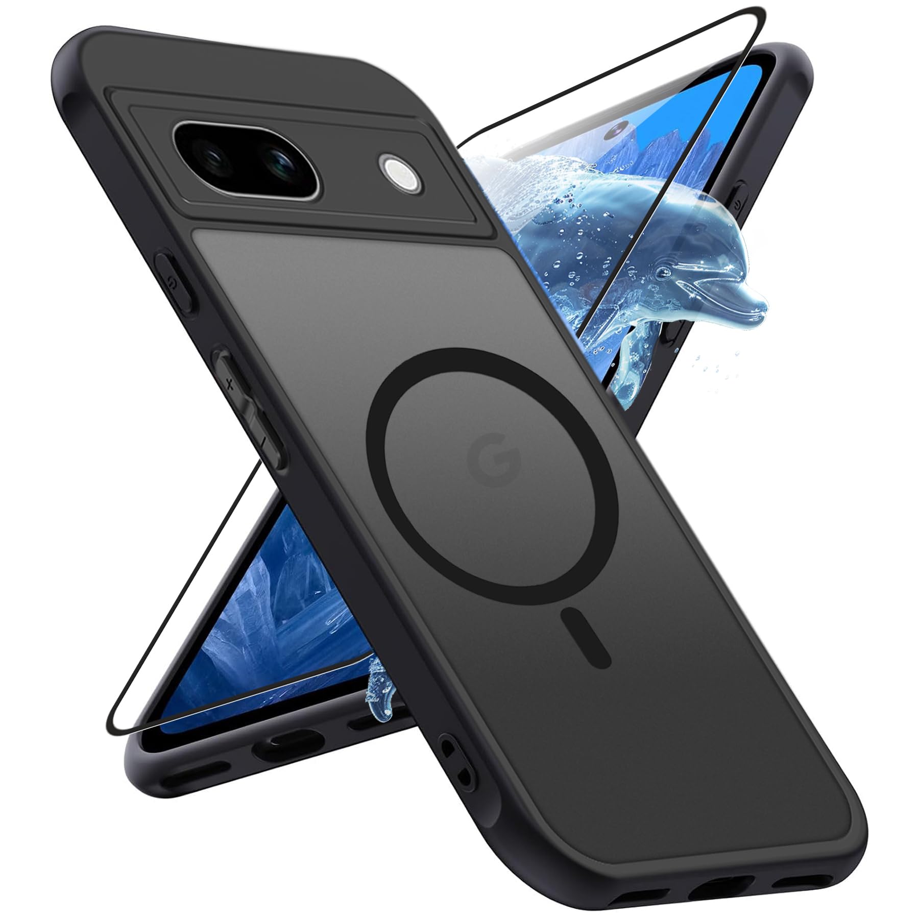 Google Pixel 8a ケース + ガラスフィルム MagSafe対応…