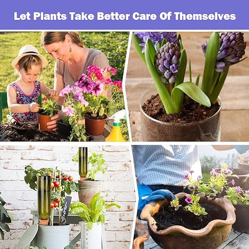 Miniatura 5 de Estacas de inserción de plantas de riego automático dispositivos de riego de plantas de cerámica riego automático de plantas para vacaciones al aire