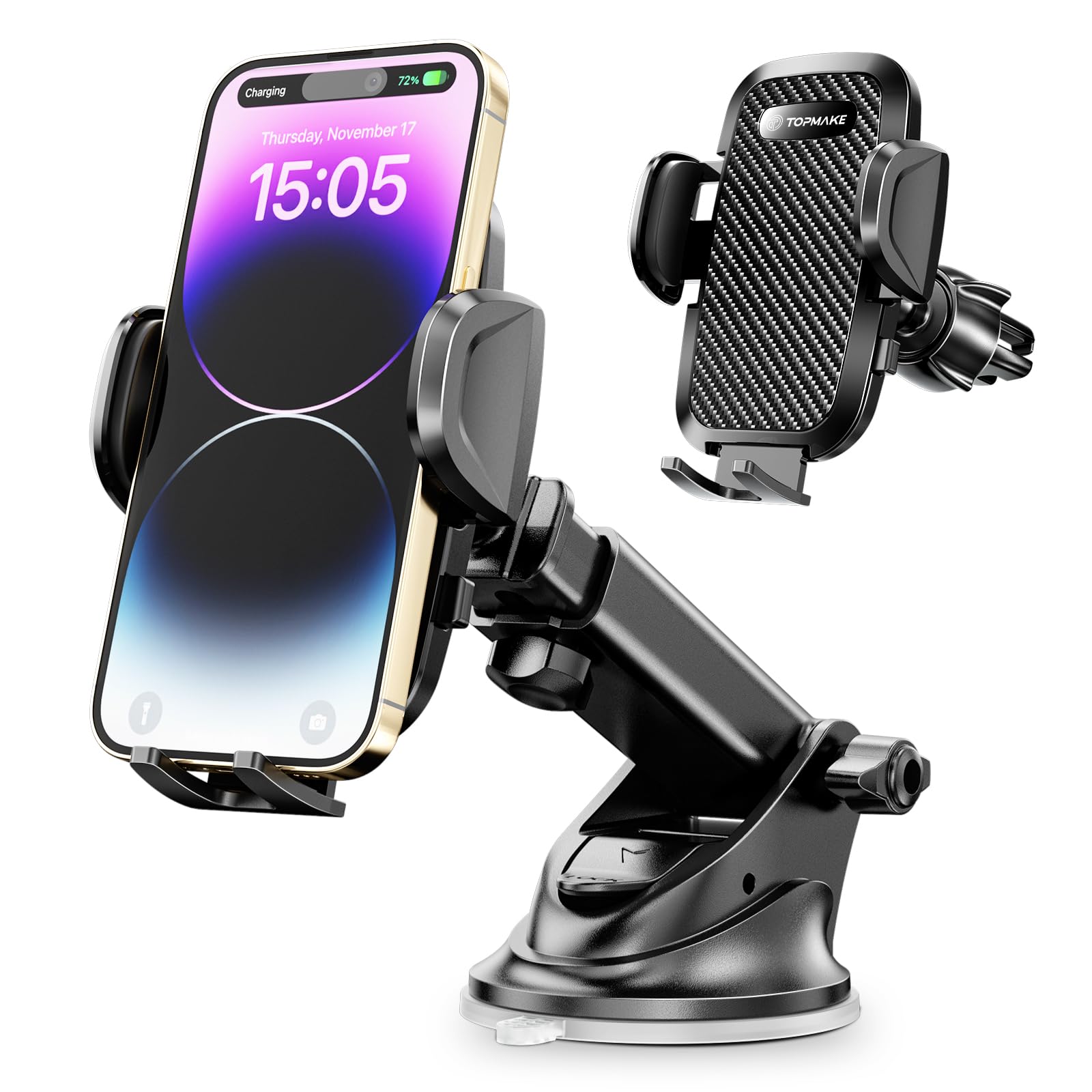 Amazon | Topmake スマホホルダー 車 車載ホルダー ゲルサクション