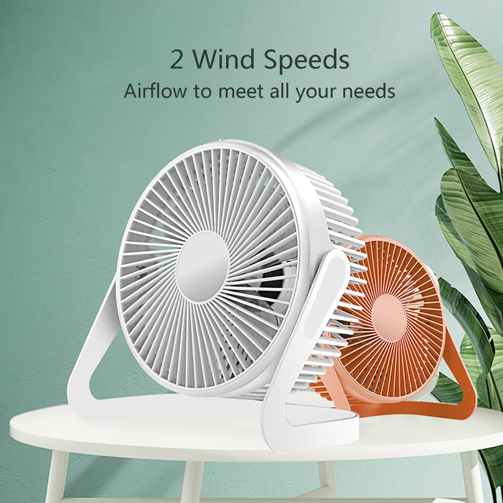 Potente mini ventilatore da scrivania USB, circolatore d'aria personale con forte flusso d'aria, ventola di raffreddamento elettrica per casa, ufficio, dormitorio, design compatto e portatile (blu