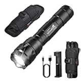 ULTRAFIRE WF-502B Tactical Flashlight with Holster,1000 Lumen Single Mode Flashlight,Bright Police Flashlight with Holster for Duty Belt
