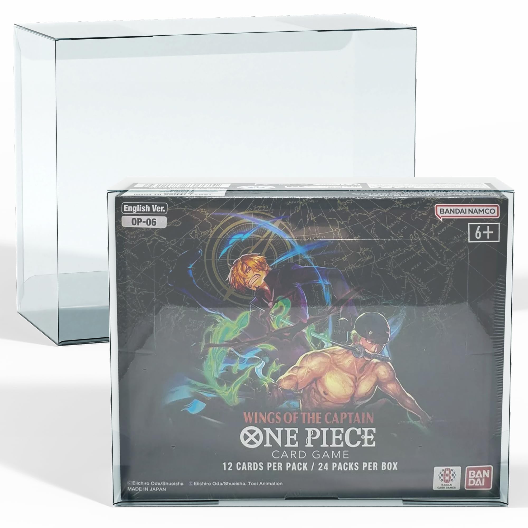 EVORETRO PET Protectors One Piece Booster Box (English, OPP 4-6, 0.40mm, 5-Pack) – Clear Protective Cases for TCG Display – Fits One Piece Card Game, Pokémon, MTG, and Collectible Trading Cards