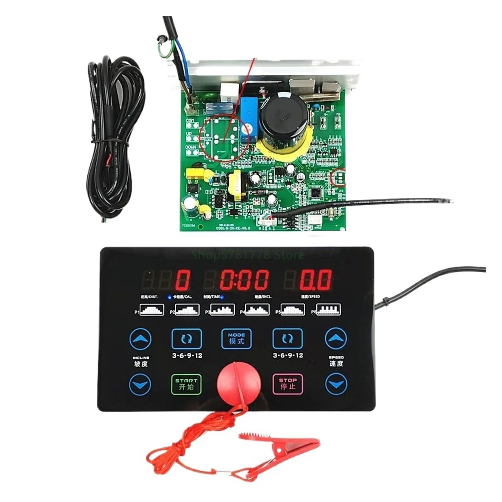 Reparación de motor CC con controlador LCD general para cinta de correr 1-2.0HP.