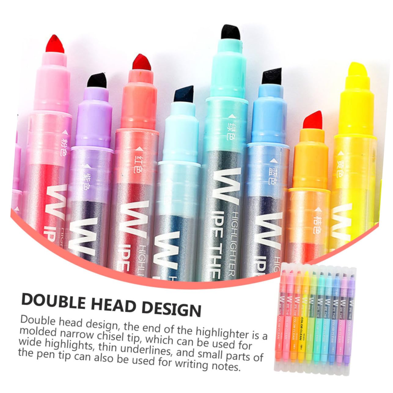 DOITOOL 3 Series Resaltador Borrable Bolígrafos Lindos Bolígrafos Borrables Fluorescente Rotulador Pluma De Escribir Papelería De Estudiantes Iluminador Líquido Pastel 10 Piezas X 3