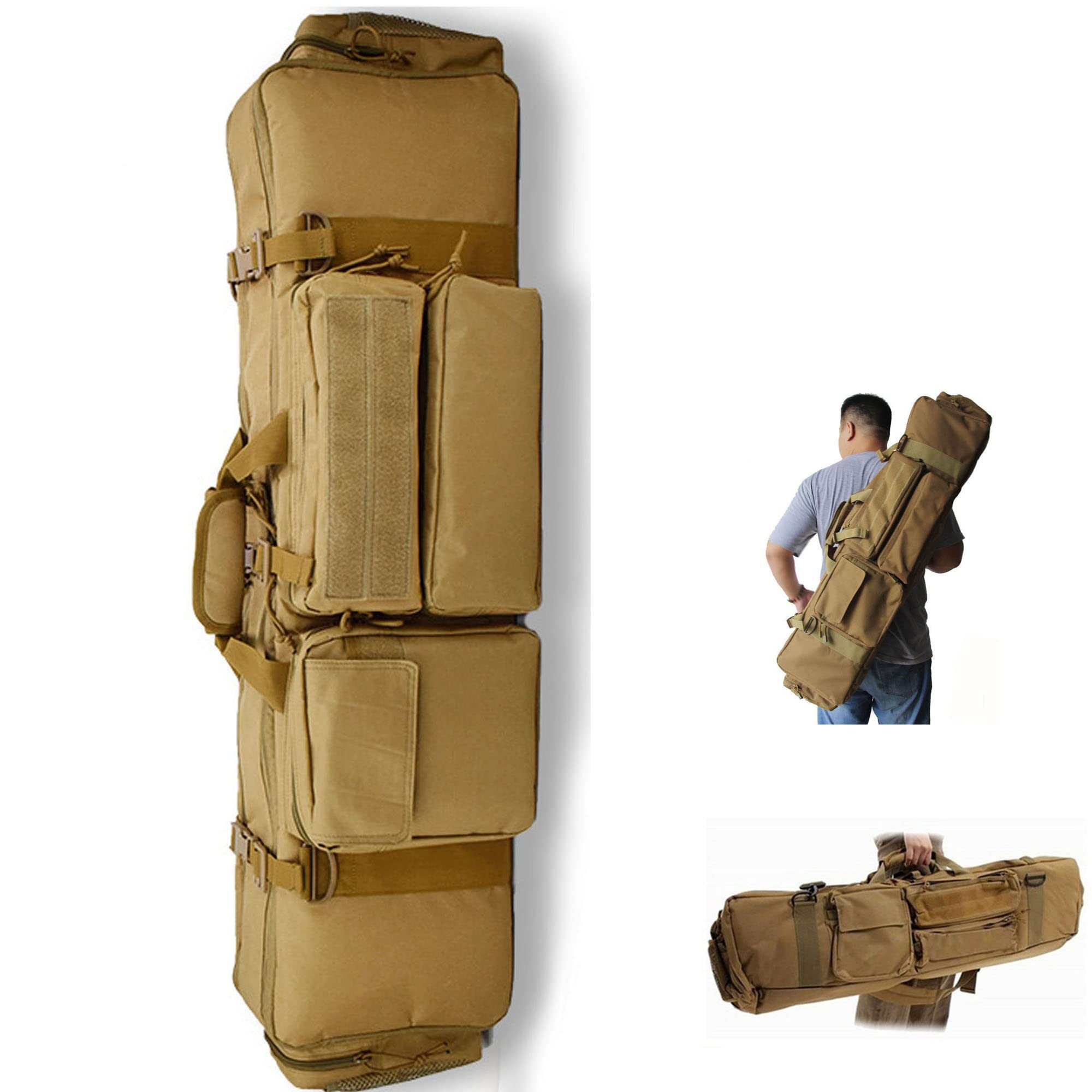 PodwóJne Etui Na Karabiny, Plecak Na Karabin Taktyczny, MięKki Pokrowiec Na Karabin Pokrowiec Na Strzelbę Pokrowiec Na Pistolet Airsoft Pokrowiec Na Broń Pokrowce Na Strzelnicę